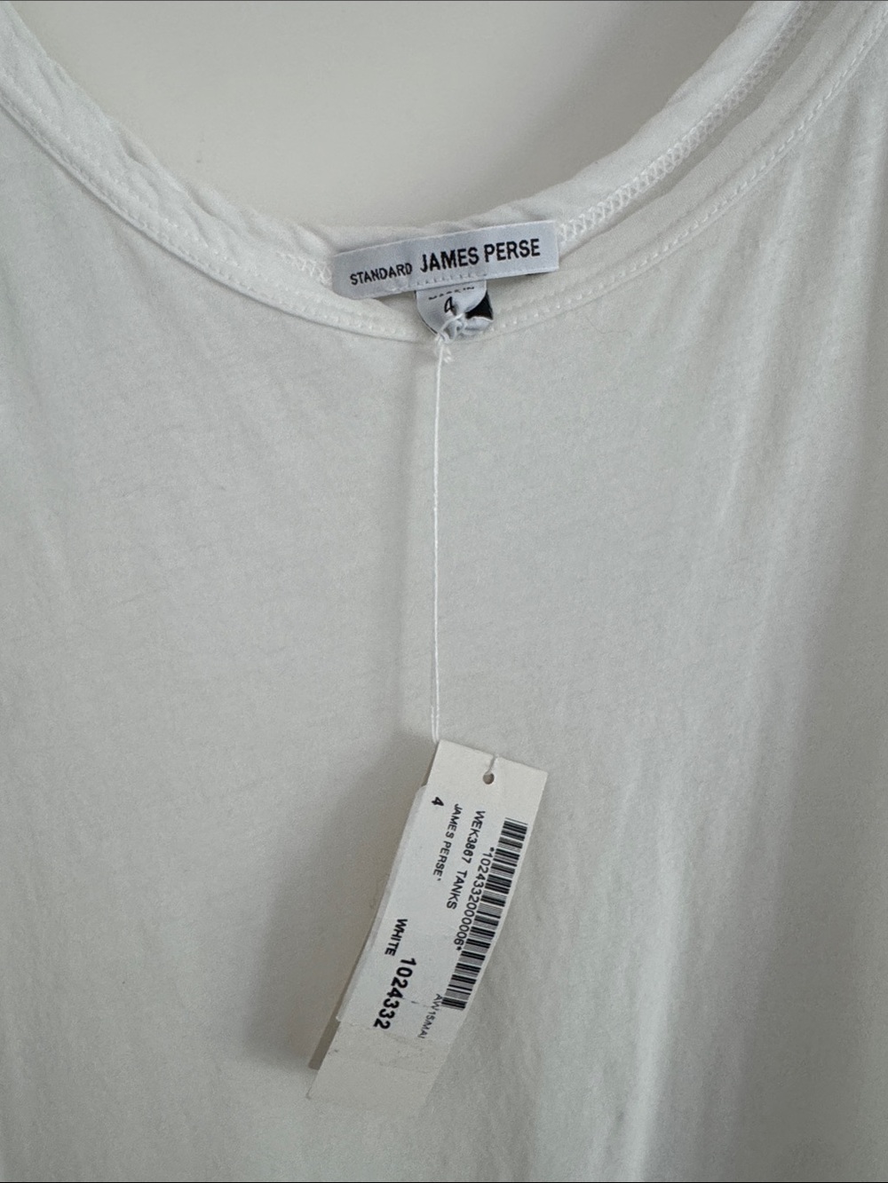 James Perse White Scoop Tank Top - Picture 2 of 4